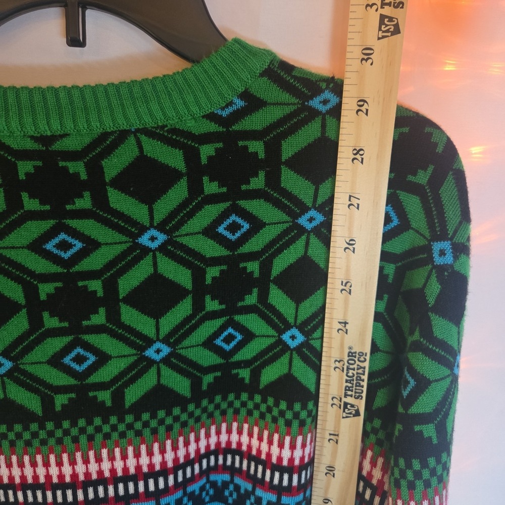Ugly Christmas Sweater Reindeer Holiday Women 2xl Ho Ho Ho Reindeer, Read! - Picture 3 of 5